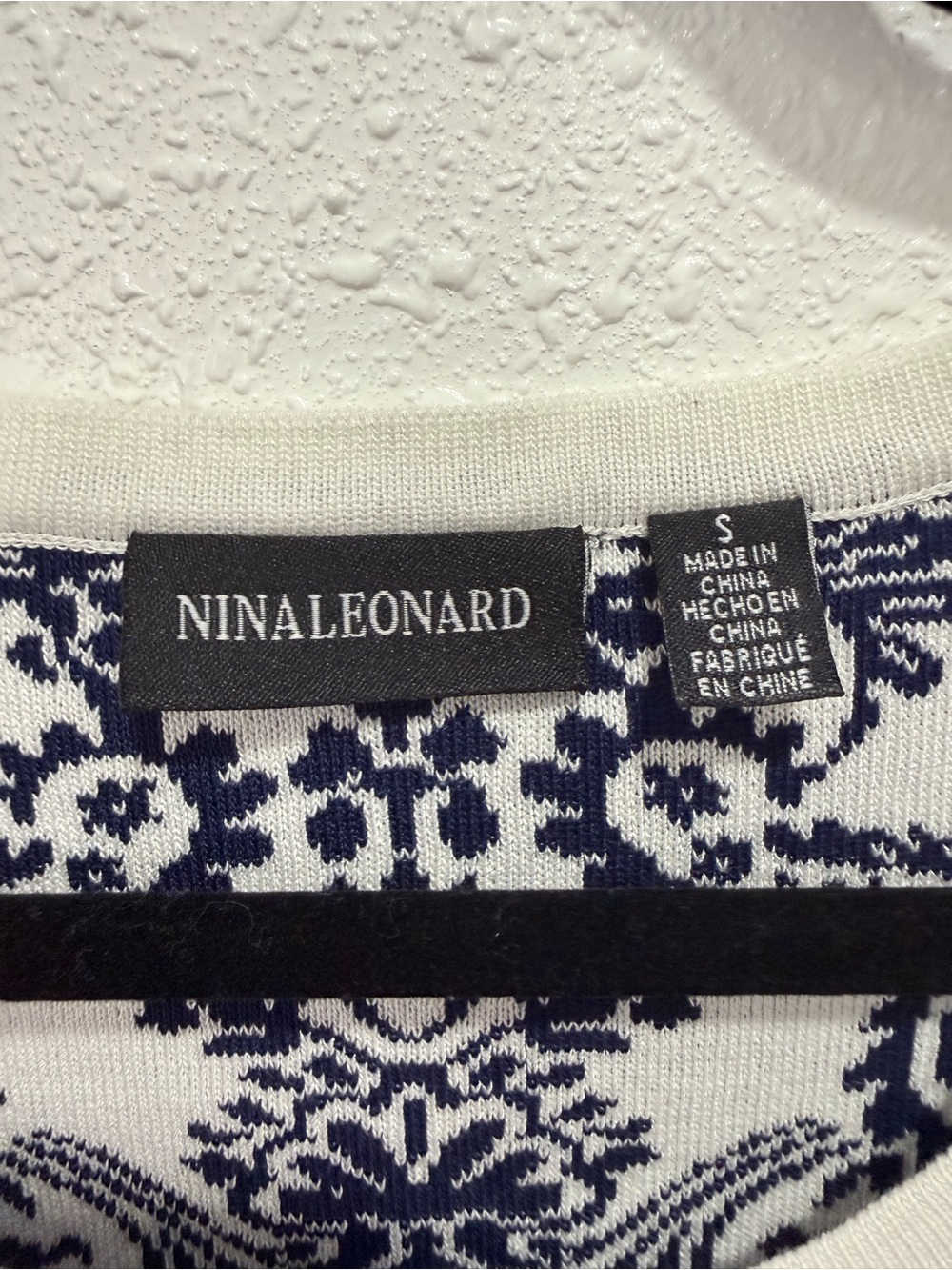 Nina Leonard Navy and White Sleeveless Mini Dress S - Picture 2 of 8